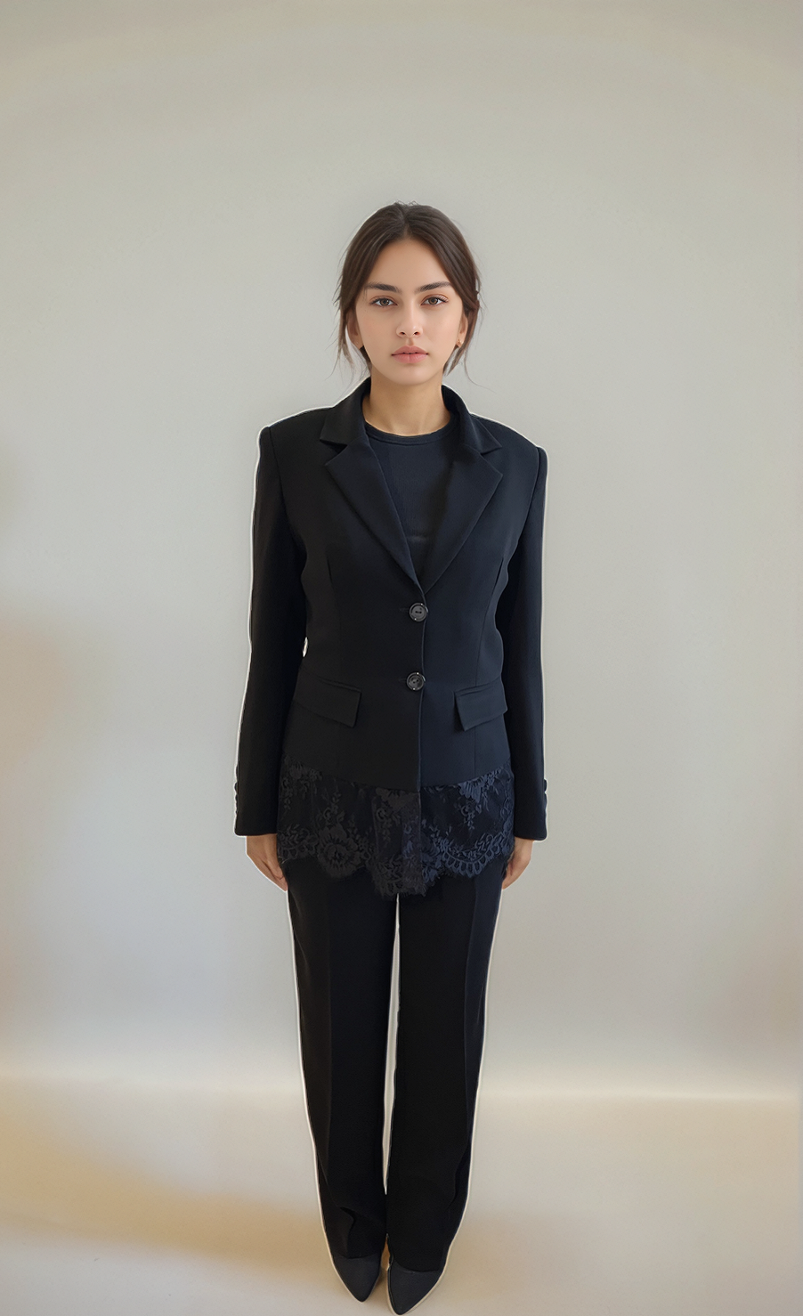 The Noir Signature Lace Suit